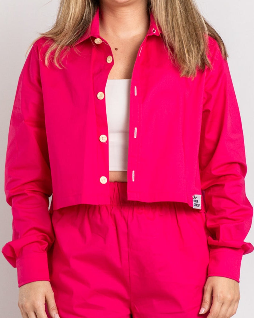 The Pink Cropped Shirt