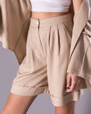 The Beige Tailored Shorts