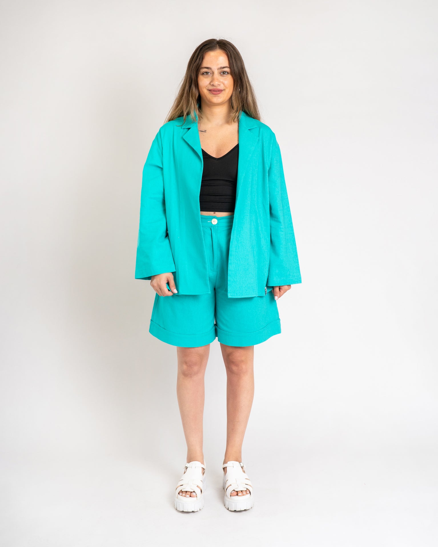 The Turquoise Tailored Shorts