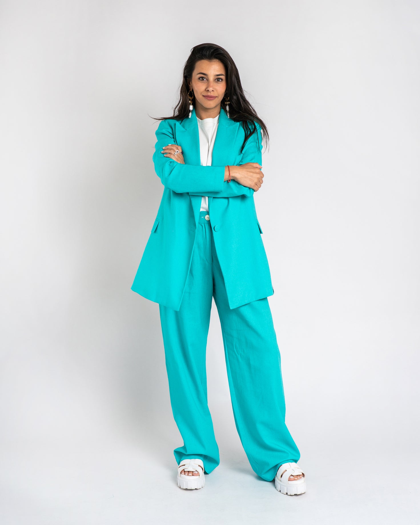 The Turquoise Tailored Pants