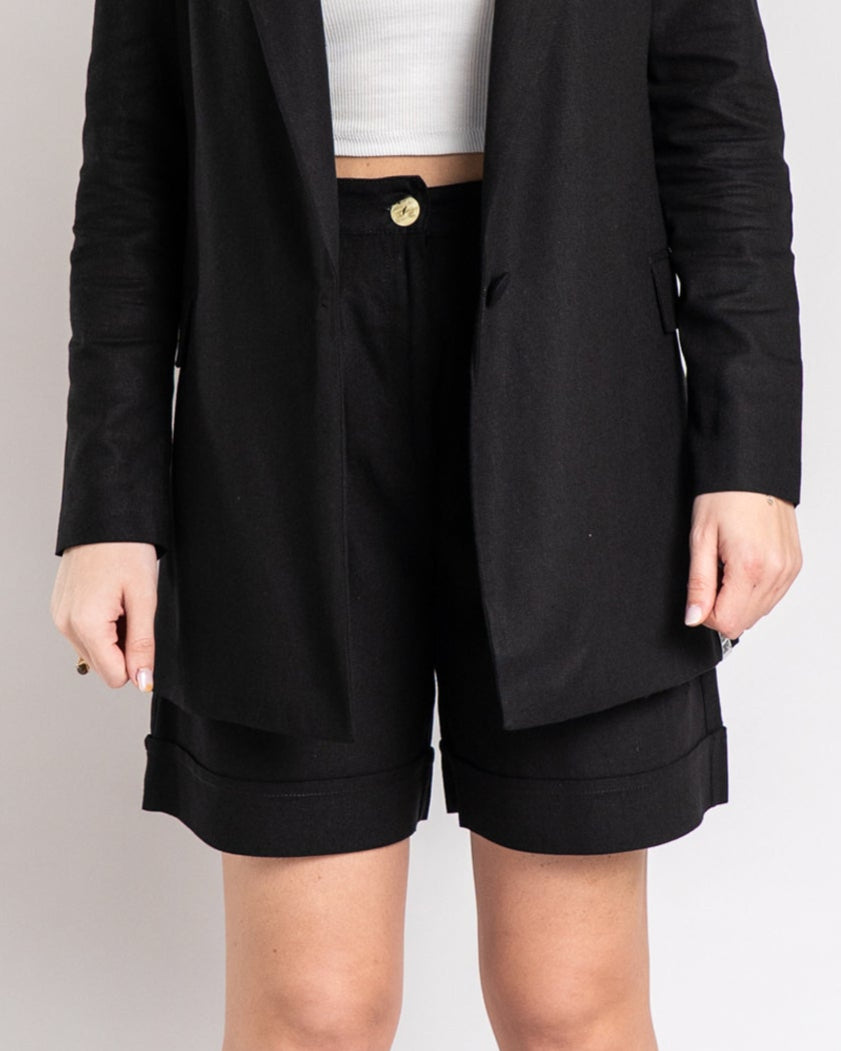 The Black Tailored Shorts